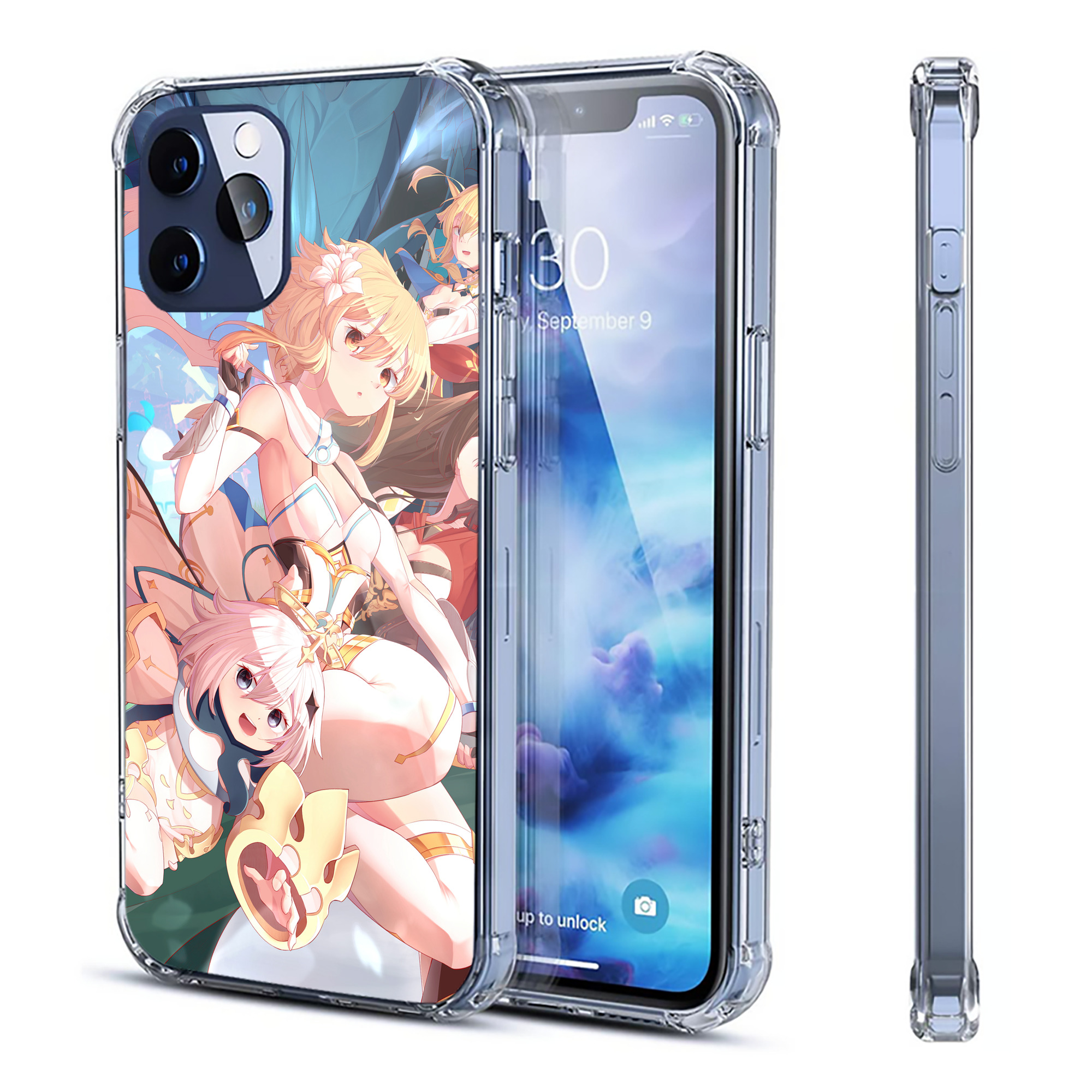 げんし神 genshin 【iPhone 12シリーズ対応】透明スマホケース（クリアソフトケース）